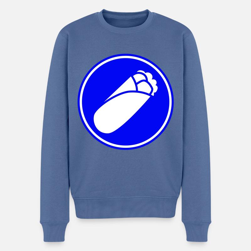 Sandwich symbol icon - Männer Premium Bio Pullover - Taubenblau