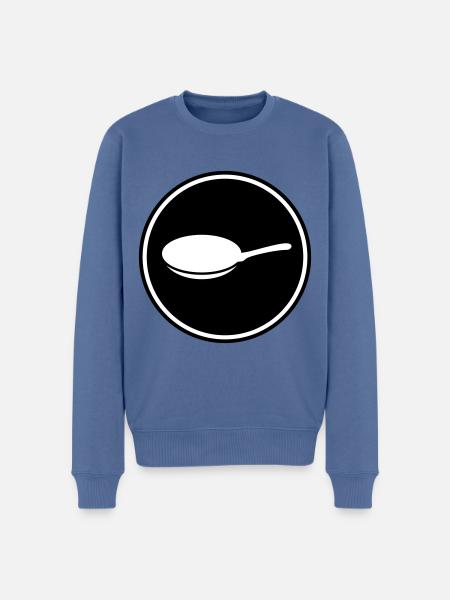 Pan Icon - Men's Premium Organic Jumper - stone blue