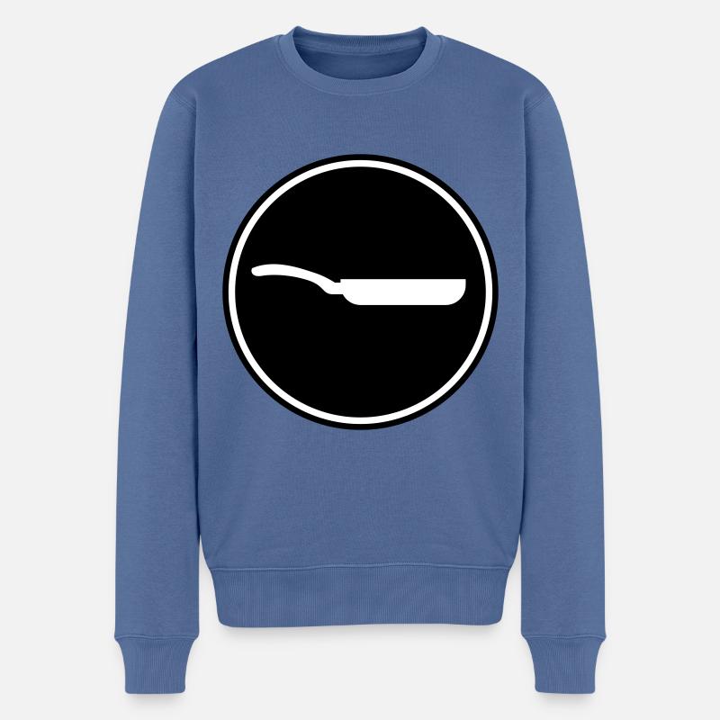 Icône Pan - Pull Premium bio Homme - bleu pigeon