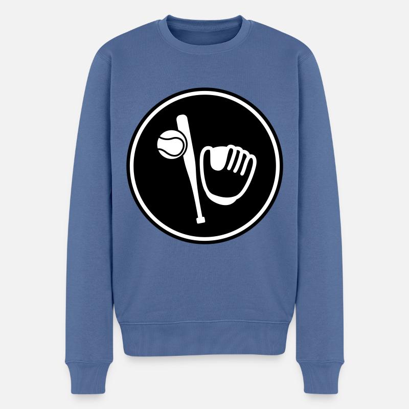 Baseball sport - Männer Premium Bio Pullover - Taubenblau