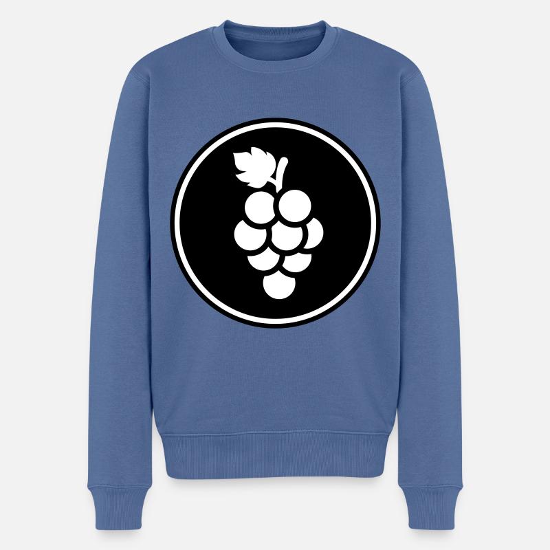 raisins - Pull Premium bio Homme - bleu pigeon