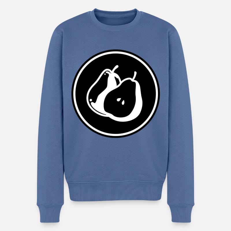 Birne Obst - Männer Premium Bio Pullover - Taubenblau