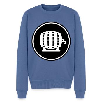 Beer barrel - Men's Premium Organic Jumper - stone blue - Front - Nico (187cm)