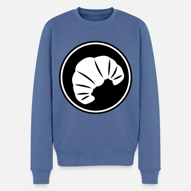 Icône croissant - Pull Premium bio Homme - bleu pigeon