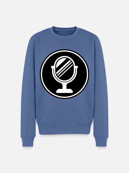 Mirror Icon Silhouette - Men's Premium Organic Jumper - stone blue