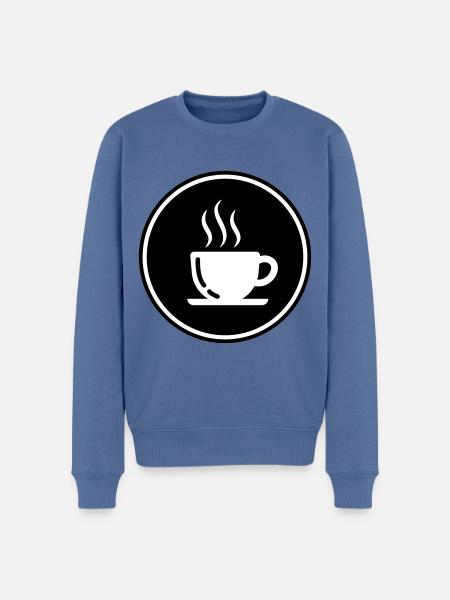 Kaffeetasse - Männer Premium Bio Pullover - Taubenblau