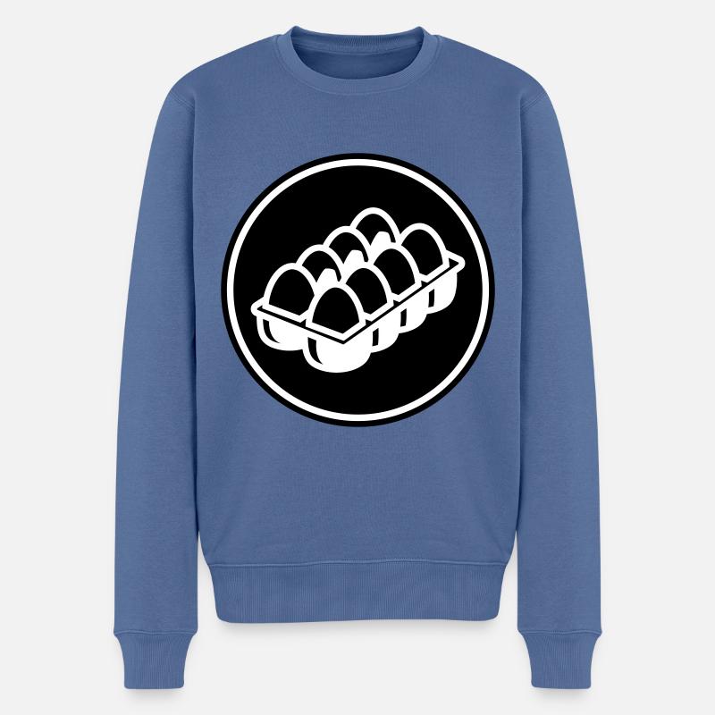 Symbole des œufs - Pull Premium bio Homme - bleu pigeon