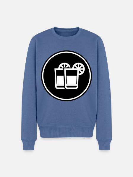 Cocktail Icon - Männer Premium Bio Pullover - Taubenblau