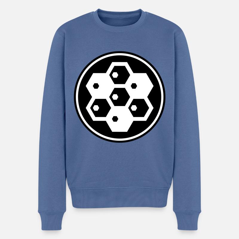Symbole de l’apiculteur - Pull Premium bio Homme - bleu pigeon