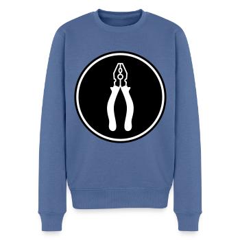 Artisans Tongs - Pull Premium bio Homme - bleu pigeon - Devant - Nico (187cm)