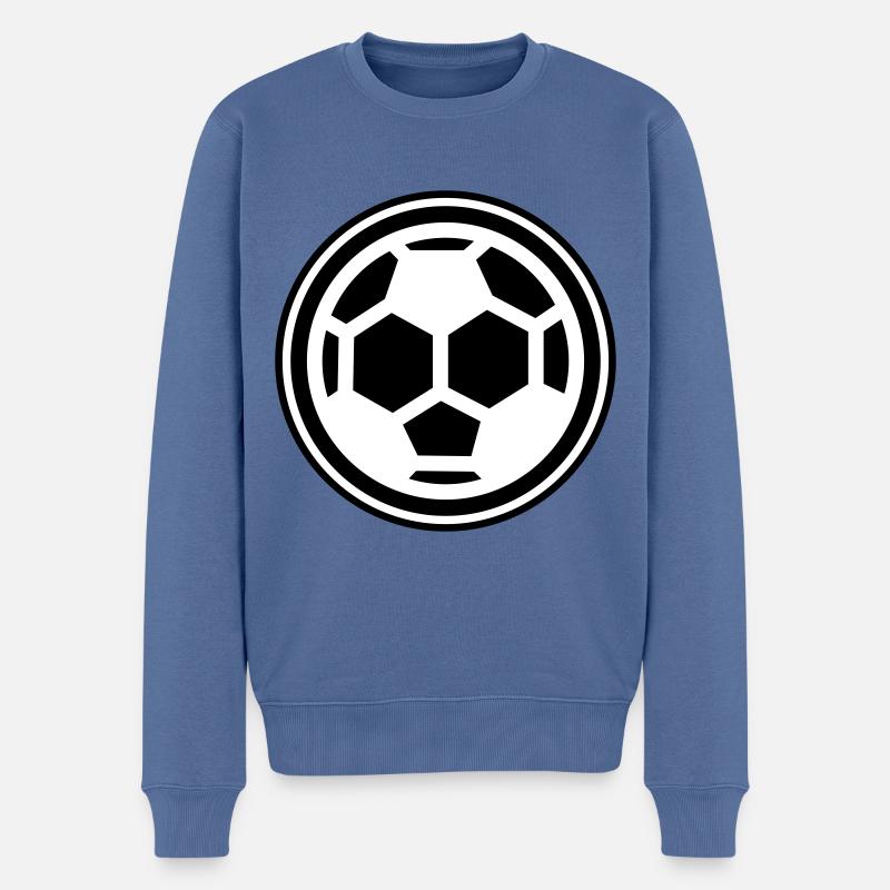 Fußball soccer - Männer Premium Bio Pullover - Taubenblau