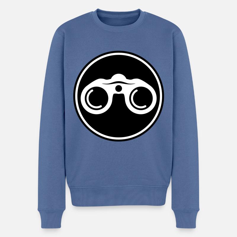 Icône des jumelles - Pull Premium bio Homme - bleu pigeon