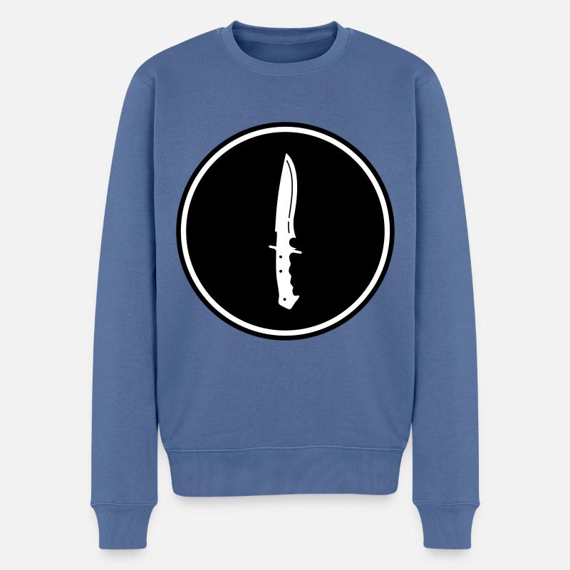 Icône Messer - Pull Premium bio Homme - bleu pigeon