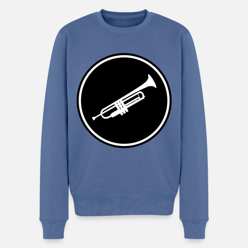 musique de trompette - Pull Premium bio Homme - bleu pigeon