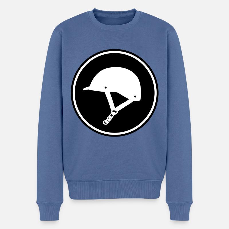 Icône de chapeau d'équitation - Pull Premium bio Homme - bleu pigeon