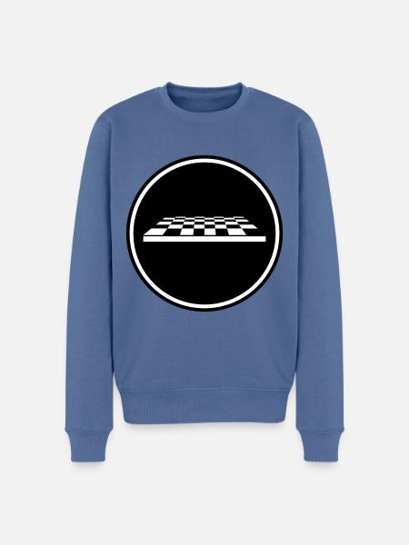 Chess board icon - Men's Premium Organic Jumper - stone blue