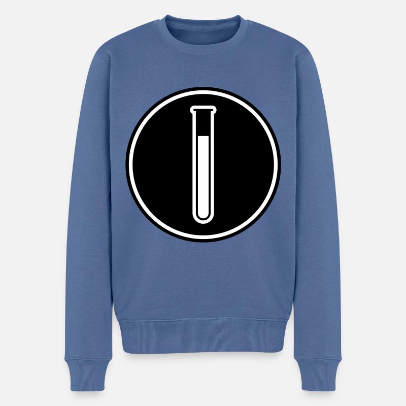 Reagenzglas Symbol - Männer Premium Bio Pullover - Taubenblau