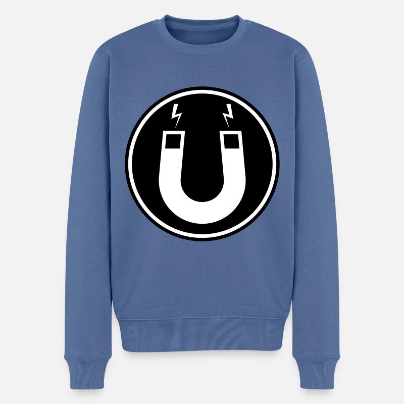 aimant en fer à cheval - Pull Premium bio Homme - bleu pigeon