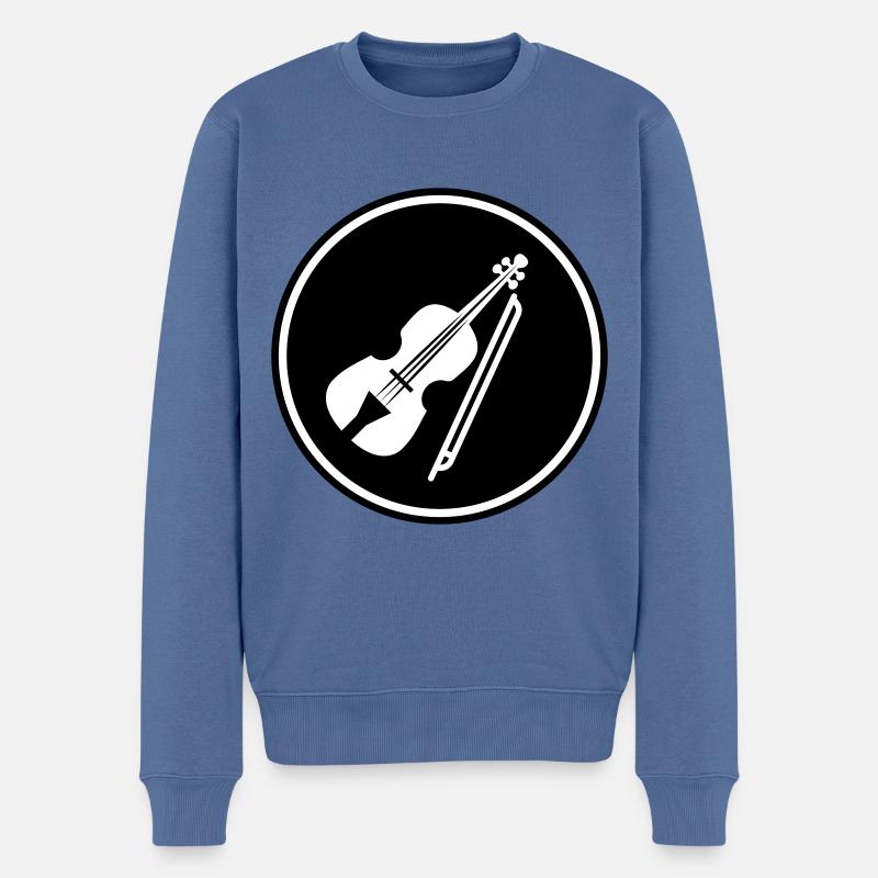 Symbole d'icône de violon - Pull Premium bio Homme - bleu pigeon