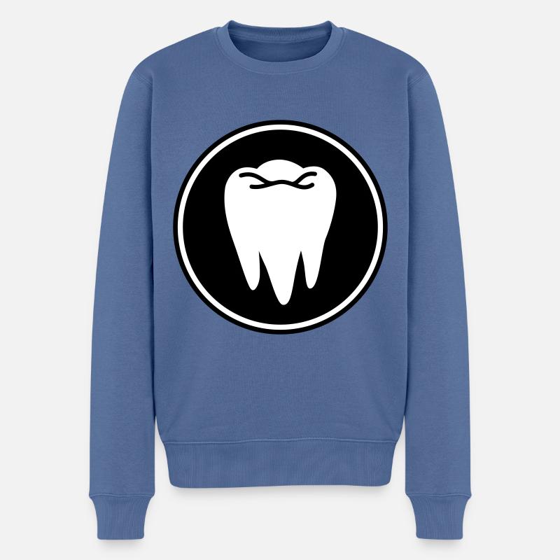 Tooth icon icon - Men's Premium Organic Jumper - stone blue