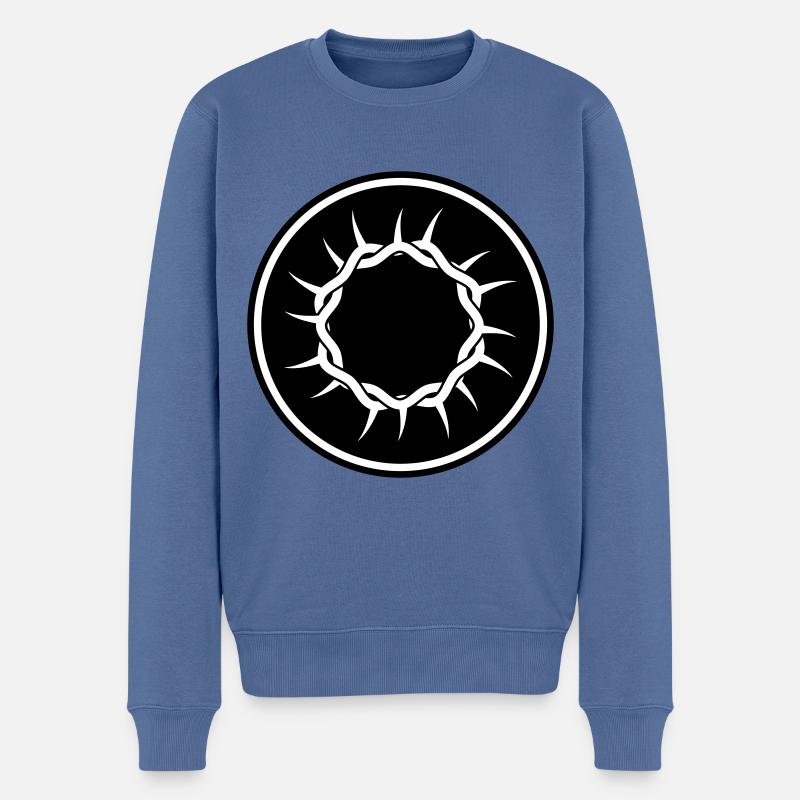 Dornenkrone - Männer Premium Bio Pullover - Taubenblau
