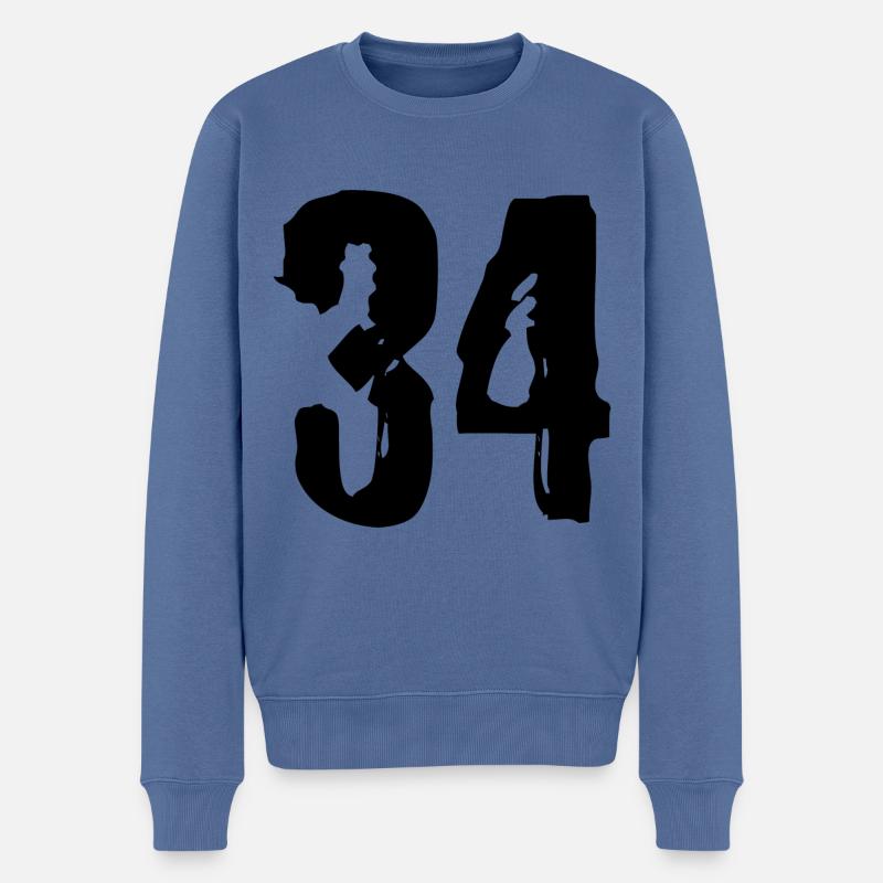 Maillot à 34 numéros - Pull Premium bio Homme - bleu pigeon