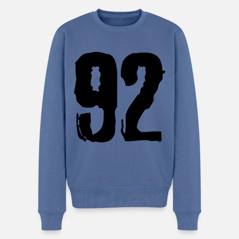 Maillot à 92 numéros - Pull Premium bio Homme - bleu pigeon