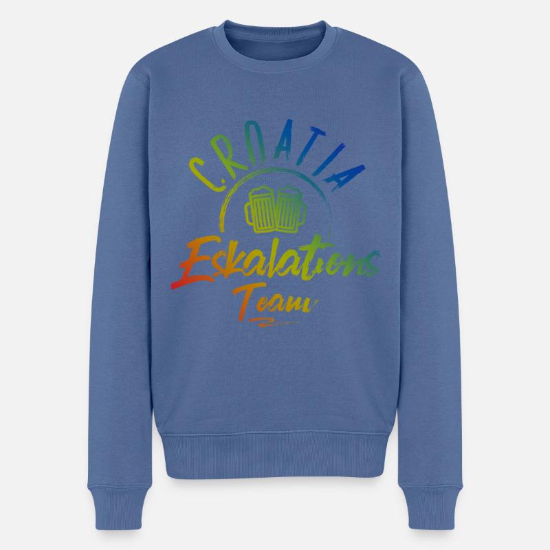 Escalade en Croatie - Pull Premium bio Homme - bleu pigeon