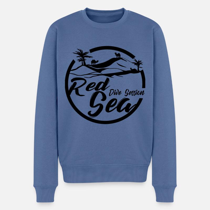 Red Sea - Männer Premium Bio Pullover - Taubenblau