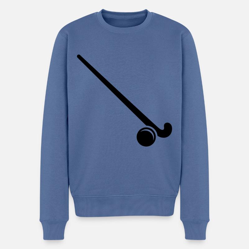 Feldhockey symbol Icon - Männer Premium Bio Pullover - Taubenblau