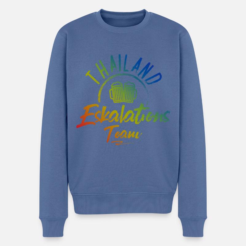 Escalade en Thaïlande - Pull Premium bio Homme - bleu pigeon