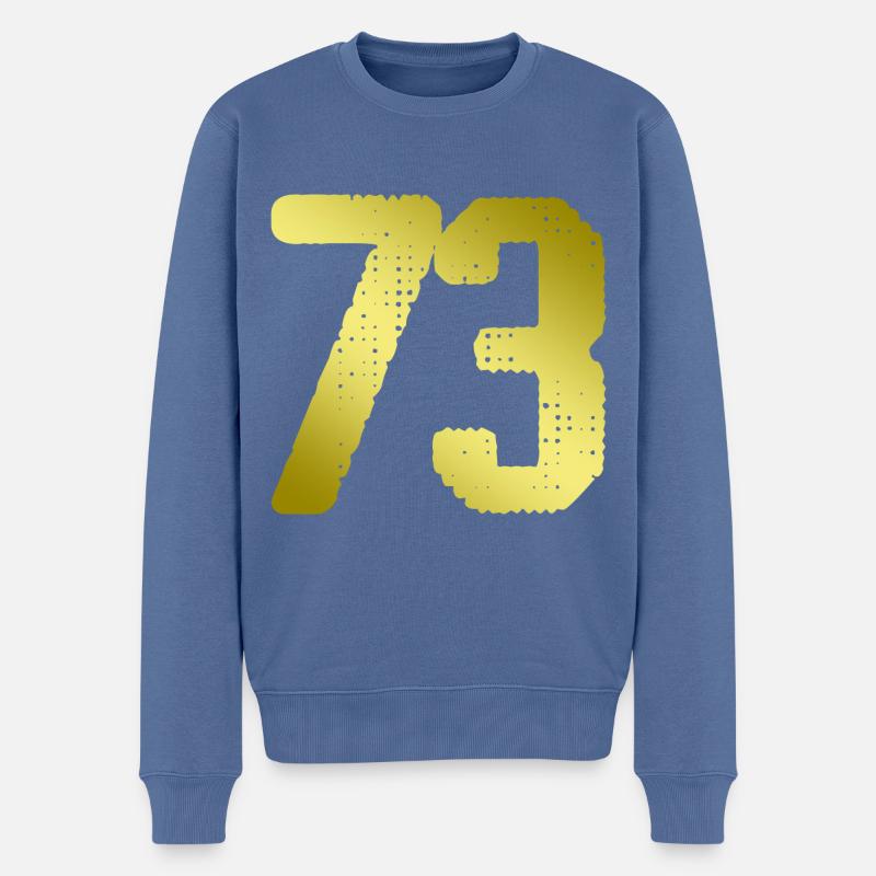 73 Maillot numéro - Pull Premium bio Homme - bleu pigeon