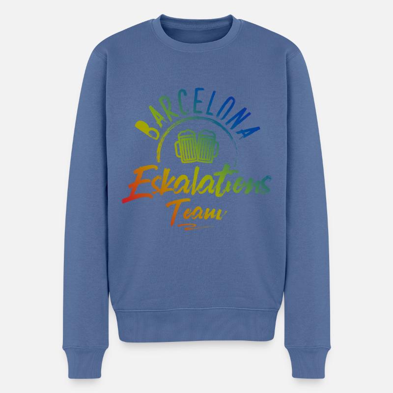Escalade à Barcelone - Pull Premium bio Homme - bleu pigeon