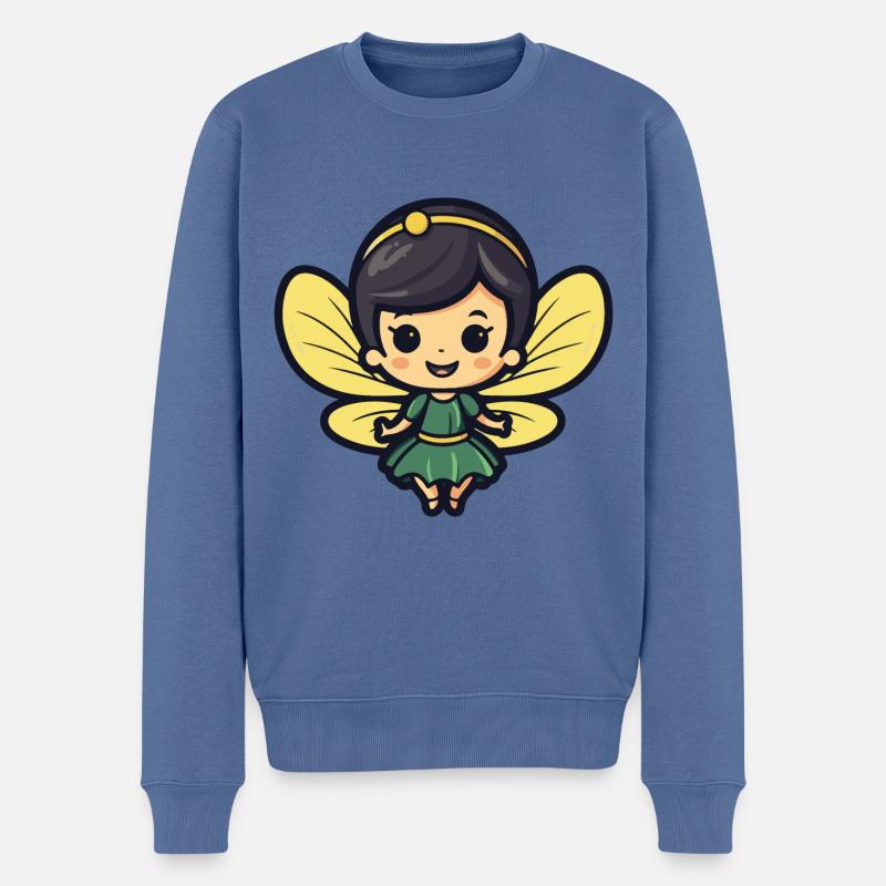 Fée Kawaii Mignon - Pull Premium bio Homme - bleu pigeon
