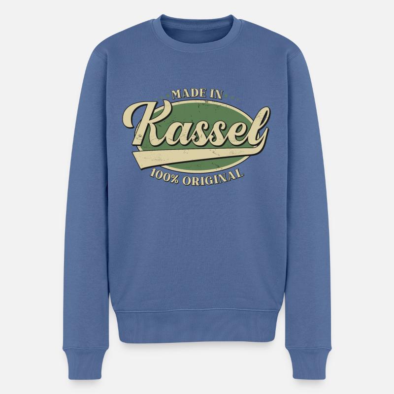 Kassel Kasseler Original - Männer Premium Bio Pullover - Taubenblau