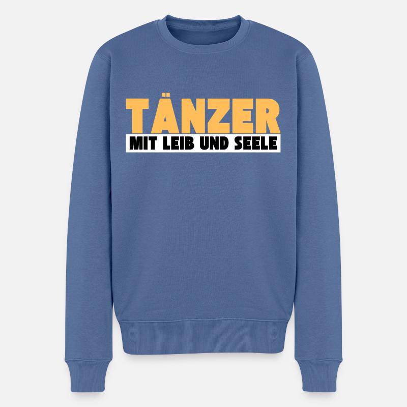 Tänzer mit Leib und Seele - Männer Premium Bio Pullover - Taubenblau