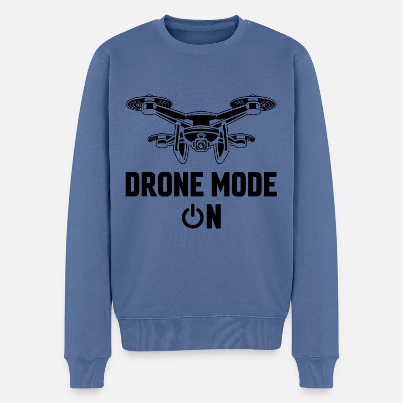 Mode drone activé - Pull Premium bio Homme - bleu pigeon