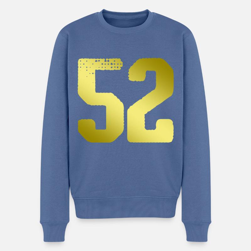 maillot numéro 52 - Pull Premium bio Homme - bleu pigeon