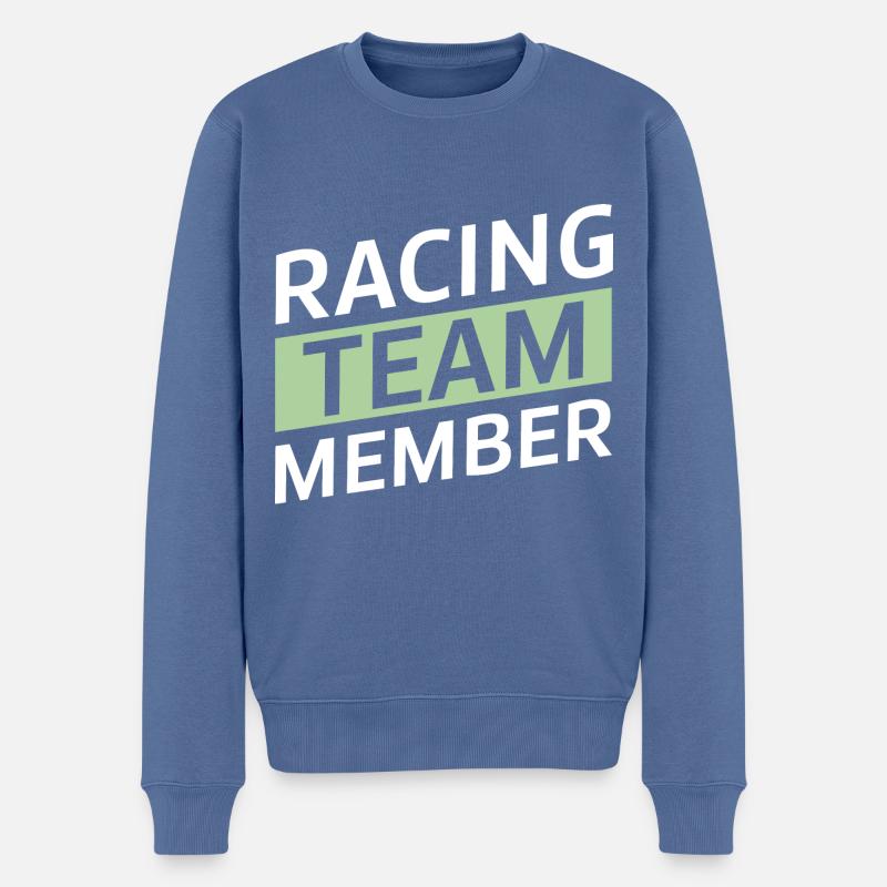 Équipe de course - Pull Premium bio Homme - bleu pigeon