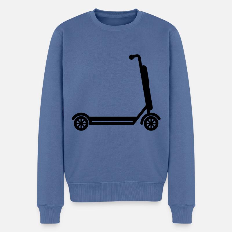 E-roller Icon - Männer Premium Bio Pullover - Taubenblau