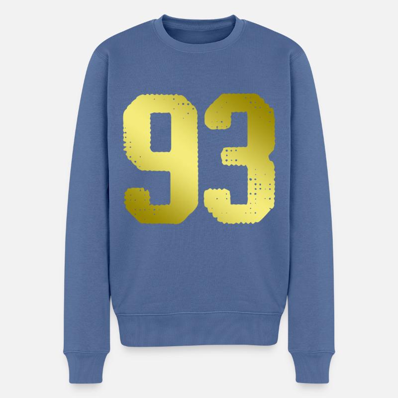 maillot numéro 93 - Pull Premium bio Homme - bleu pigeon