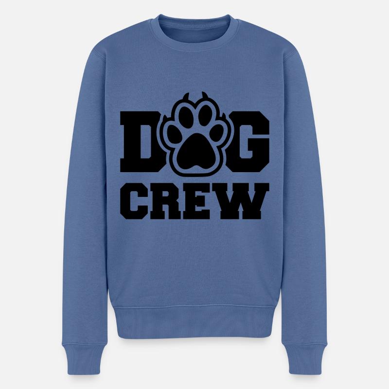 Dog Crew - Männer Premium Bio Pullover - Taubenblau