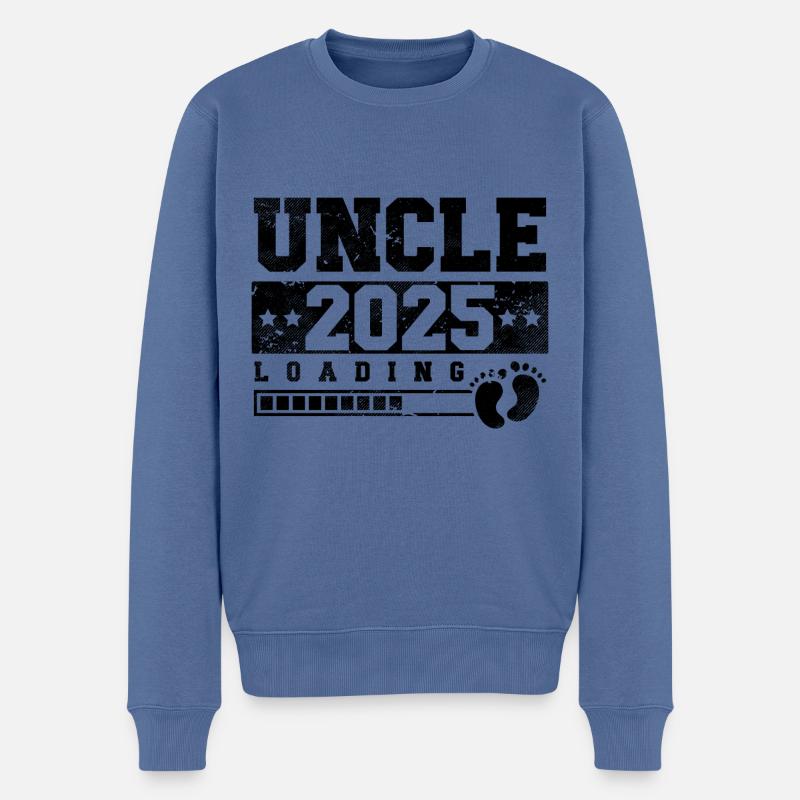 Onkel 2025 loading - Männer Premium Bio Pullover - Taubenblau