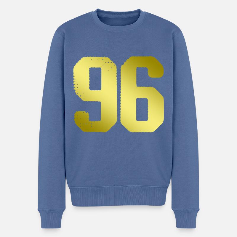 maillot numéro 96 - Pull Premium bio Homme - bleu pigeon