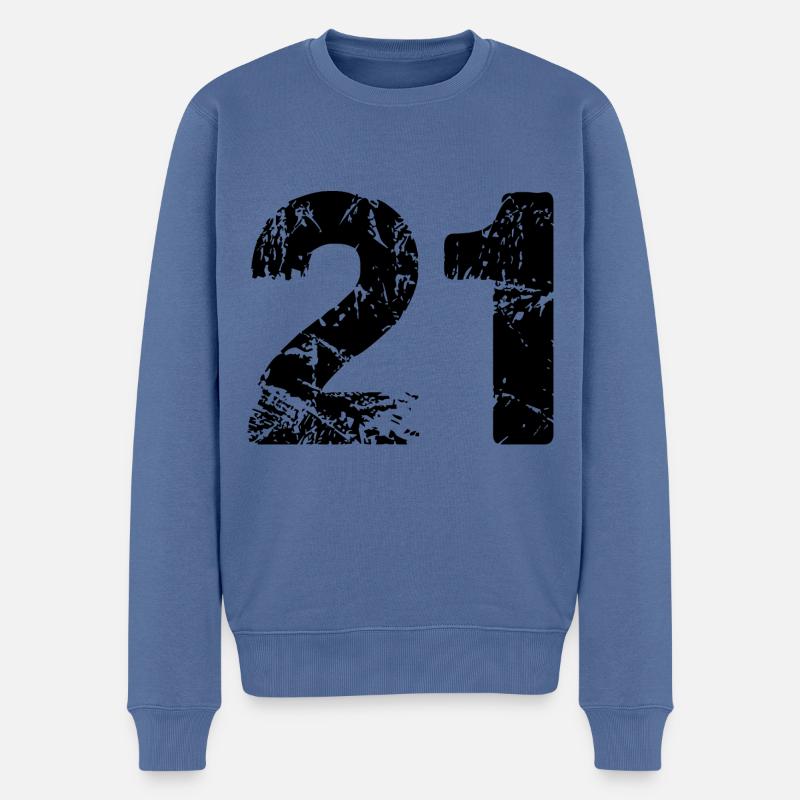 Maillot à 21 chiffres - Pull Premium bio Homme - bleu pigeon