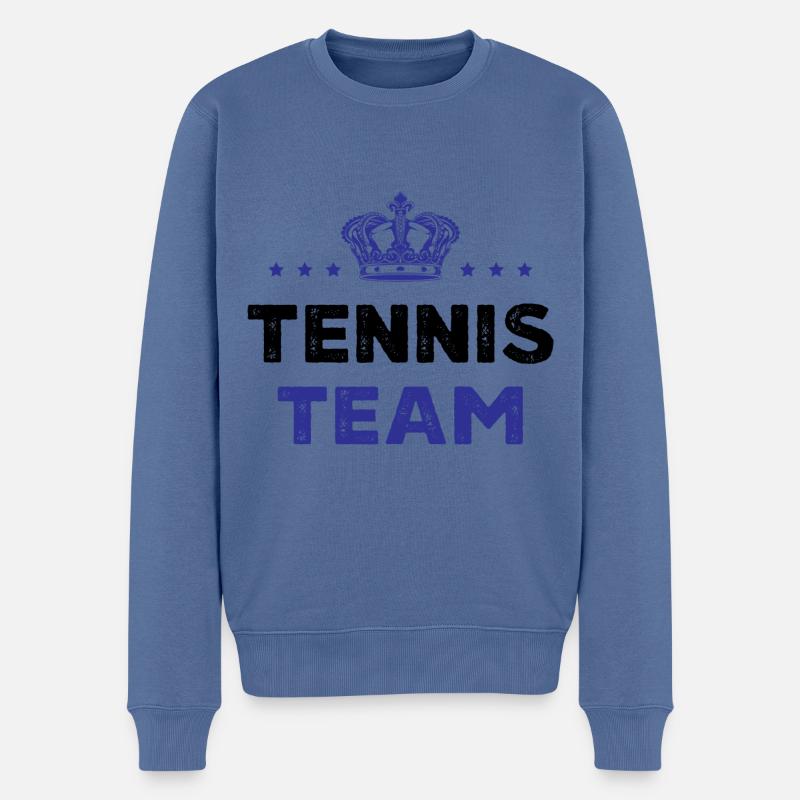Tennis Team - Männer Premium Bio Pullover - Taubenblau