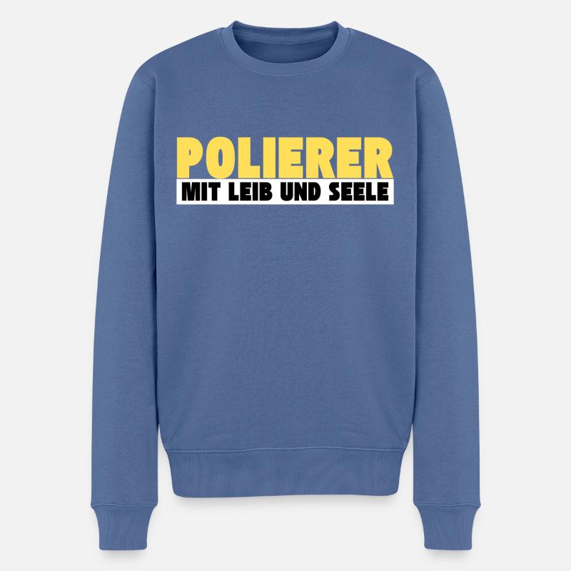 Polierer mit Leib und Seele - Männer Premium Bio Pullover - Taubenblau