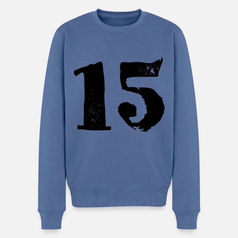 Maillot à 15 chiffres - Pull Premium bio Homme - bleu pigeon