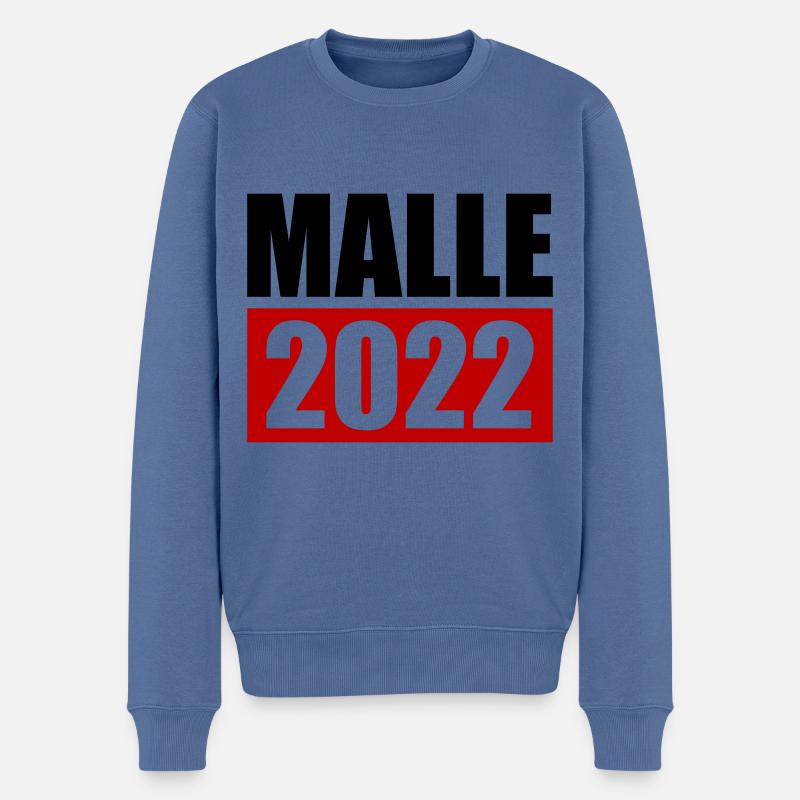 malle 2022 - Männer Premium Bio Pullover - Taubenblau