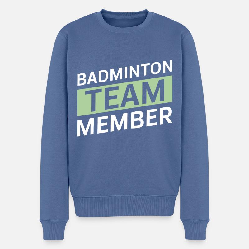 Équipe de badminton - Pull Premium bio Homme - bleu pigeon